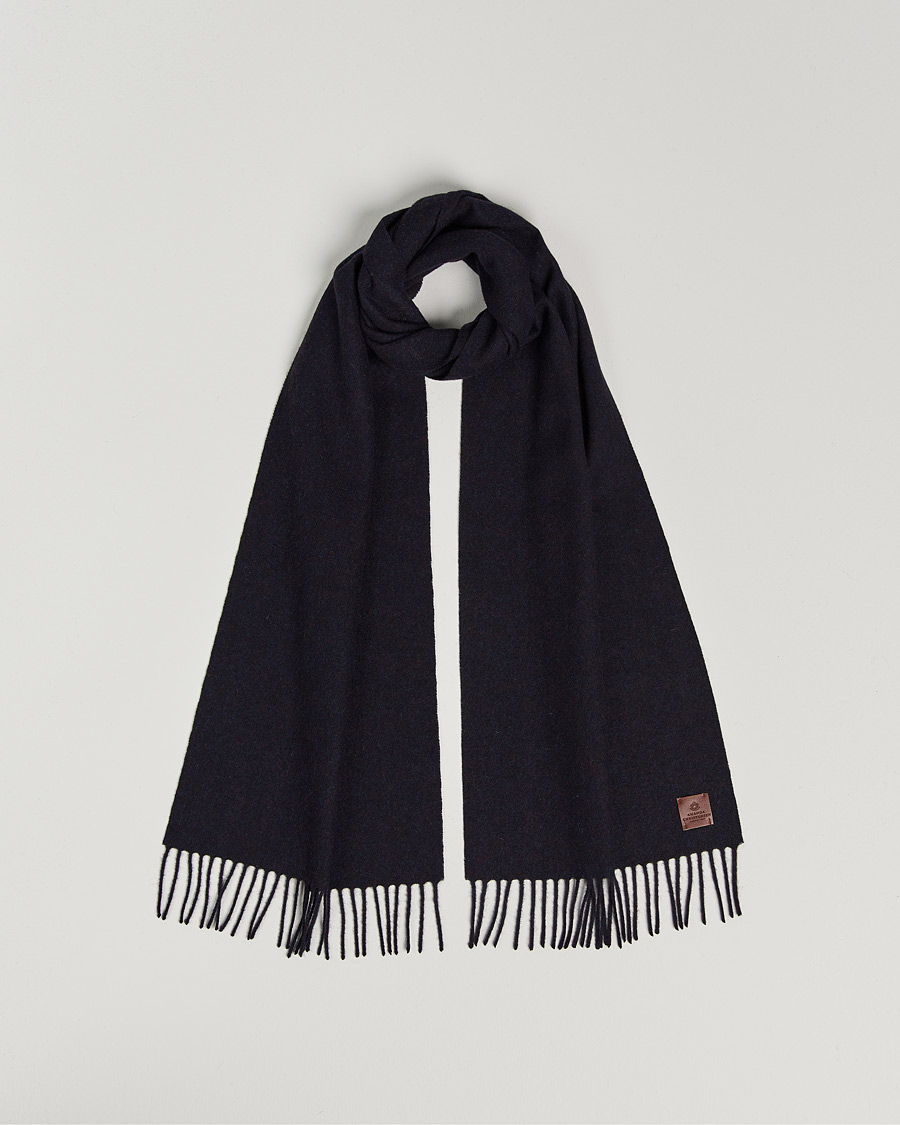 Heren | Amanda Christensen Merino Wool Scarf Navy Melange | Amanda Christensen | Merino Wool Scarf Navy Melange