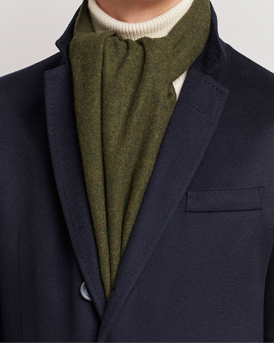 Heren | Amanda Christensen Merino Wool Scarf Green Melange | Amanda Christensen | Merino Wool Scarf Green Melange