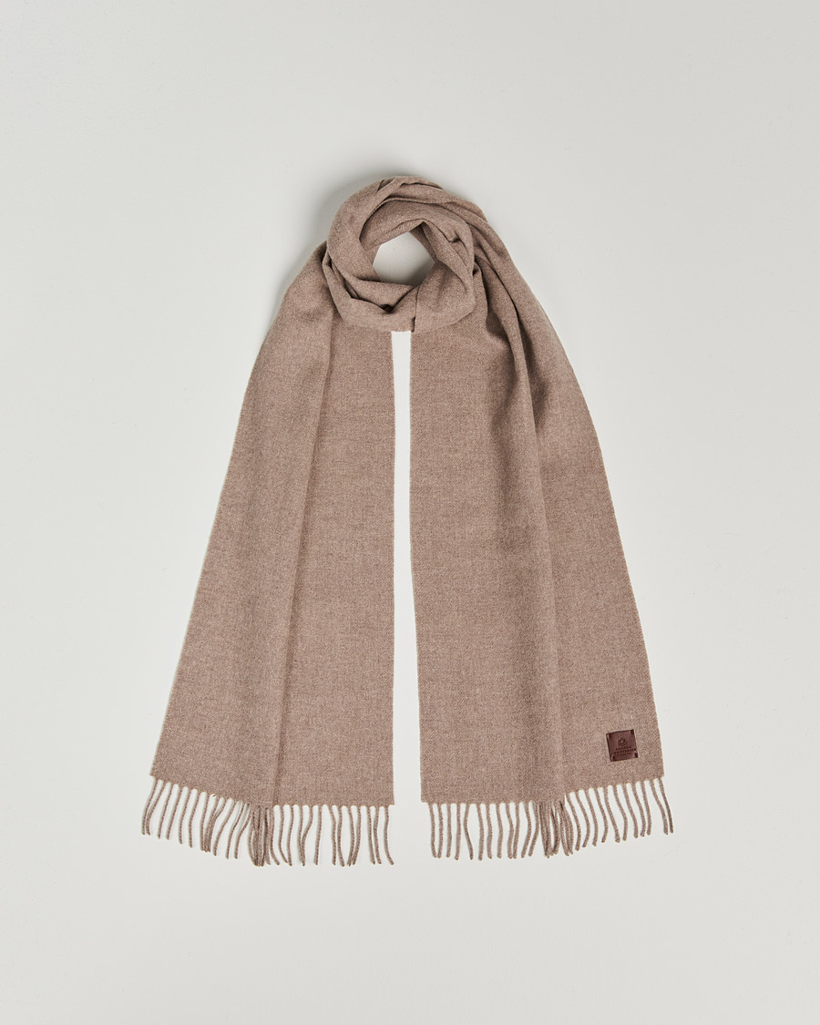 Heren | Amanda Christensen Wool Scarf Beige Melange | Amanda Christensen | Wool Scarf Beige Melange