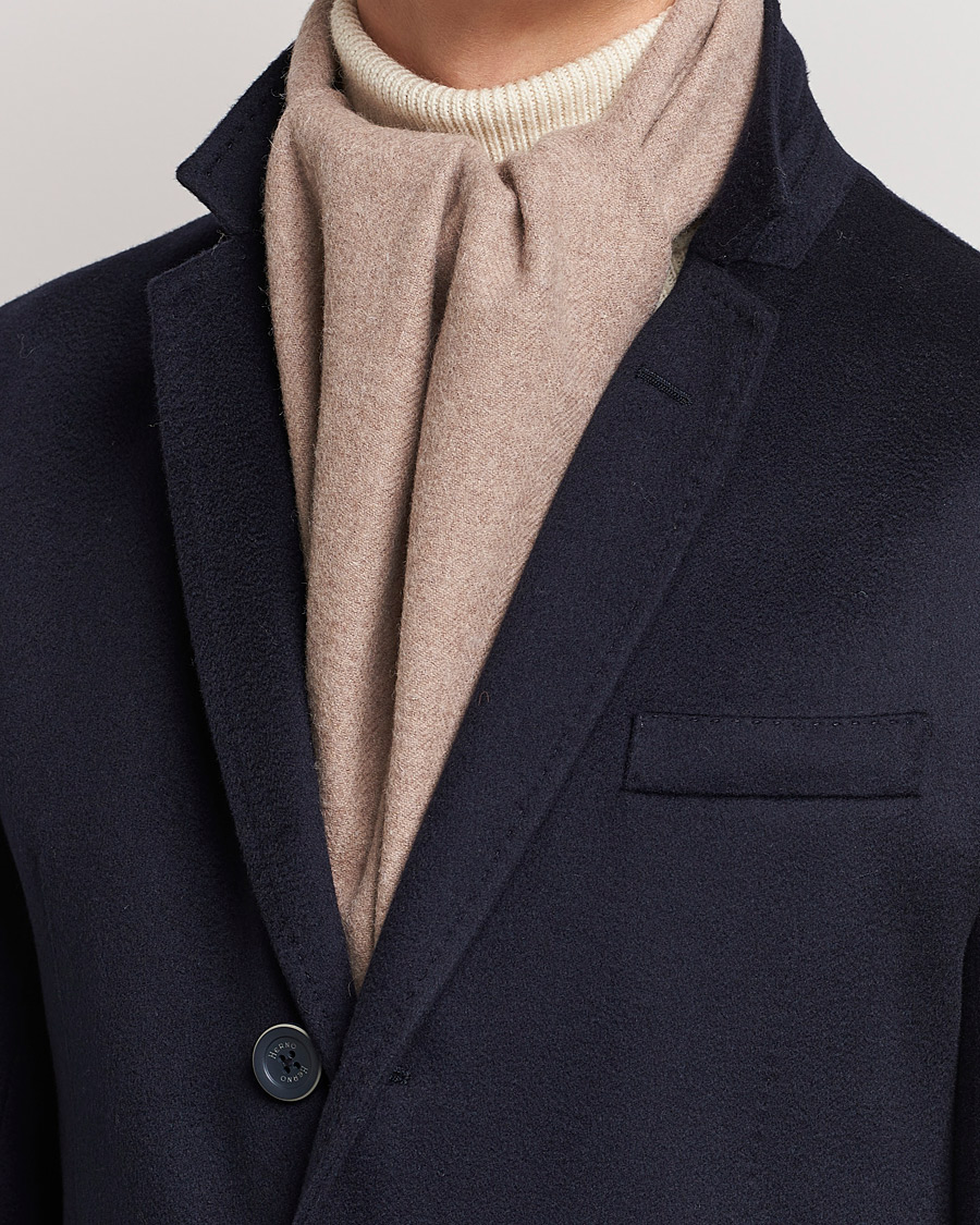 Heren | Amanda Christensen Wool Scarf Beige Melange | Amanda Christensen | Wool Scarf Beige Melange