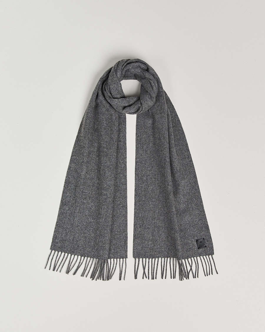 Heren | Amanda Christensen Wool Scarf Grey Melange | Amanda Christensen | Wool Scarf Grey Melange