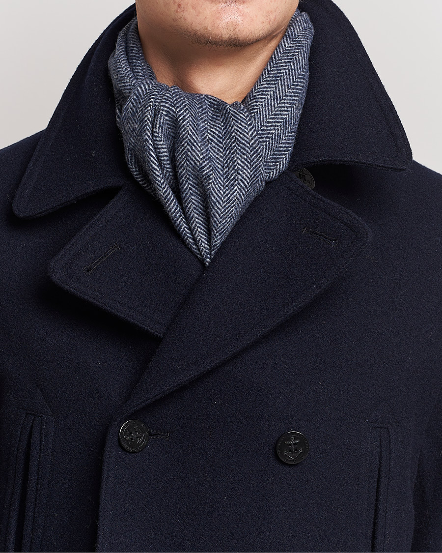 Heren |  | Amanda Christensen | Merino Wool Herringbone Navy