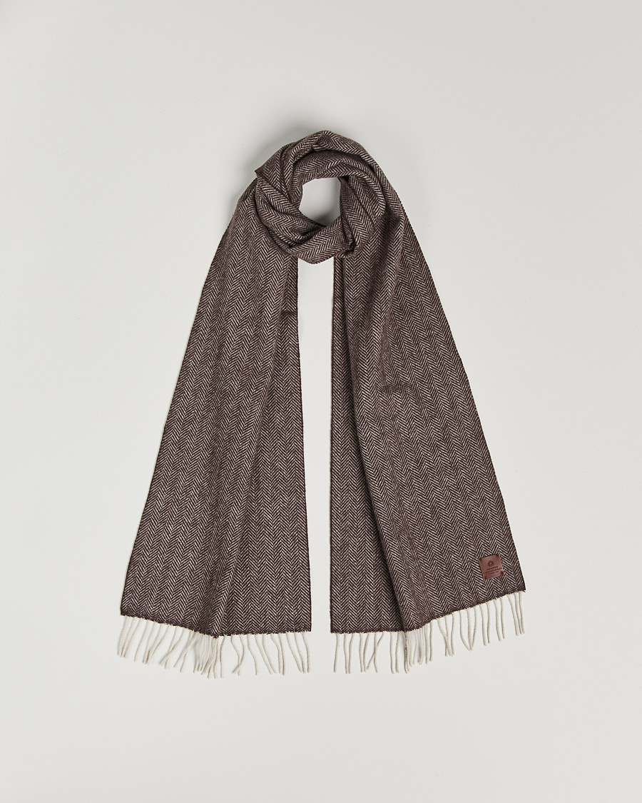 Heren | Amanda Christensen Merino Wool Herringbone Brown | Amanda Christensen | Merino Wool Herringbone Brown