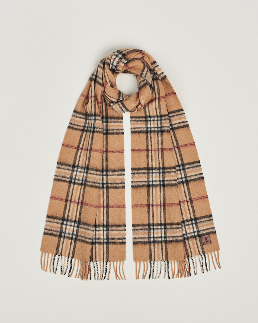 Heren | Amanda Christensen Wool Check Scarf Beige | Amanda Christensen | Wool Check Scarf Beige