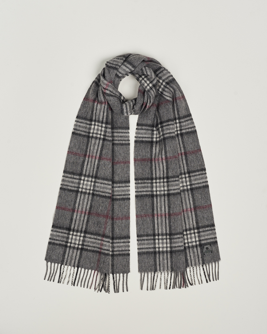 Heren | Amanda Christensen Wool Check Scarf Grey | Amanda Christensen | Wool Check Scarf Grey