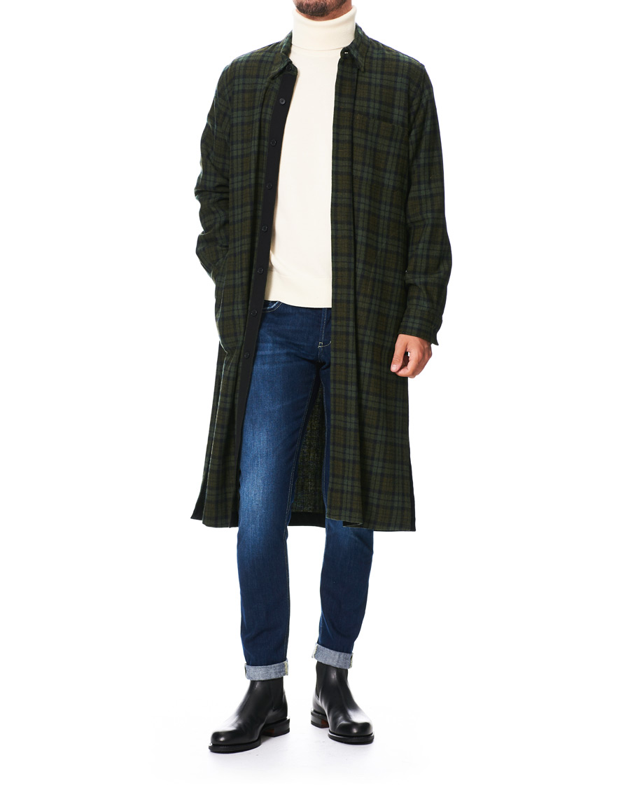 Heren | Jassen | KENZO | Wool Chech Flannel Coat Green