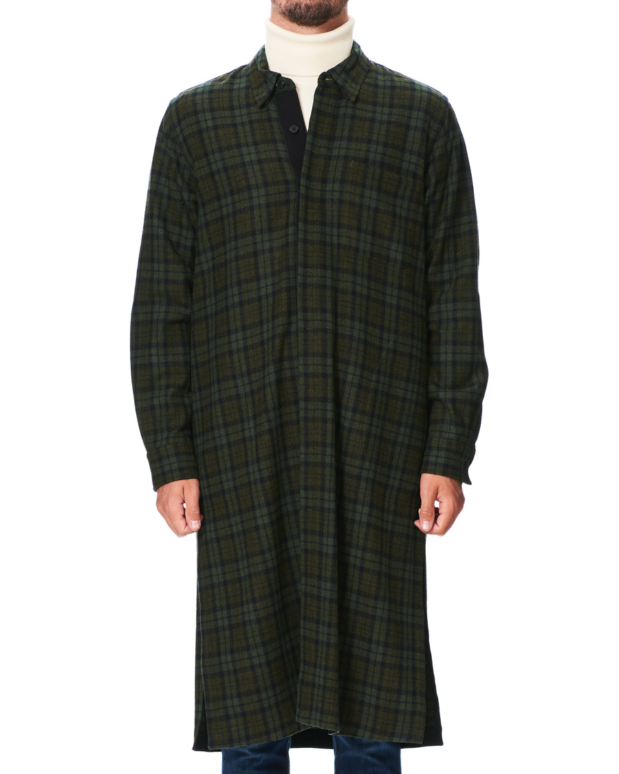Heren | Jassen | KENZO | Wool Chech Flannel Coat Green