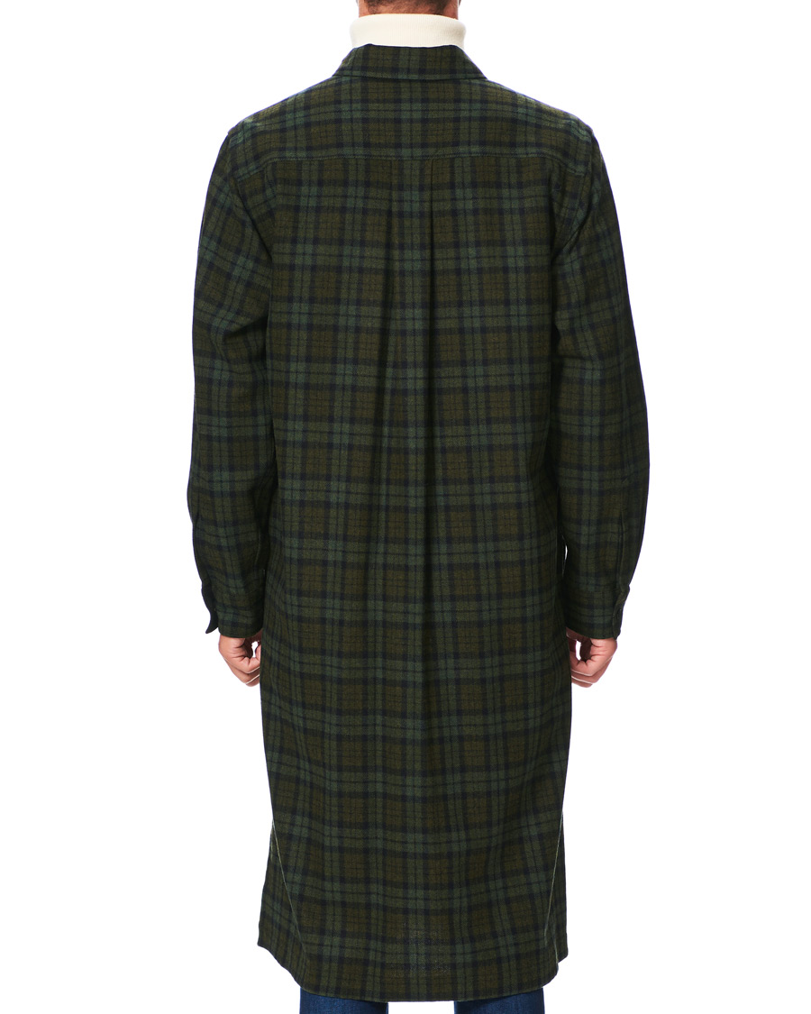 Heren | Jassen | KENZO | Wool Chech Flannel Coat Green
