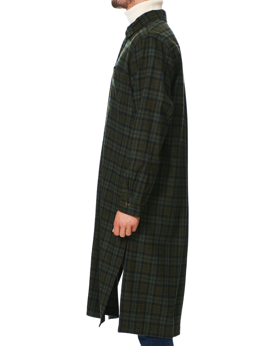 Heren | Jassen | KENZO | Wool Chech Flannel Coat Green