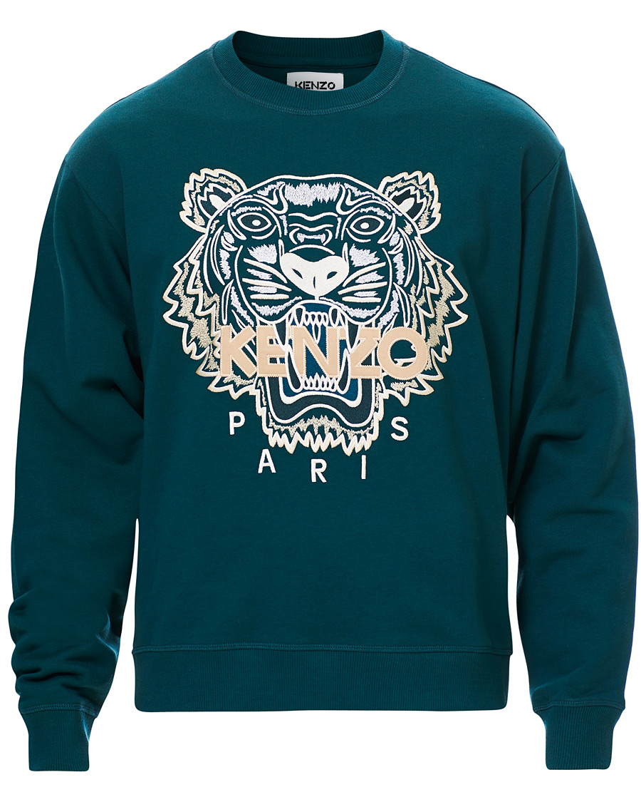 Heren | Truien | KENZO | Icon Tiger Crew Neck Sweatshirt Green