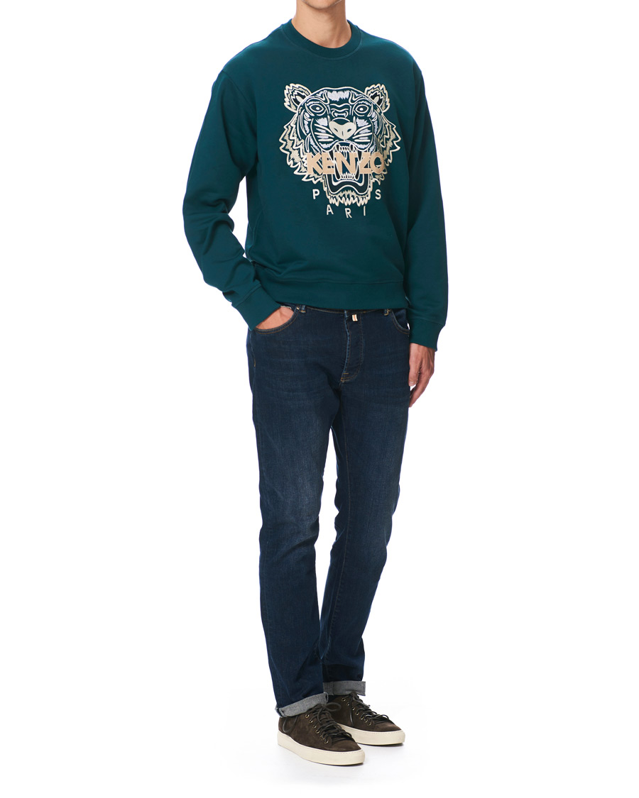 Heren | Truien | KENZO | Icon Tiger Crew Neck Sweatshirt Green