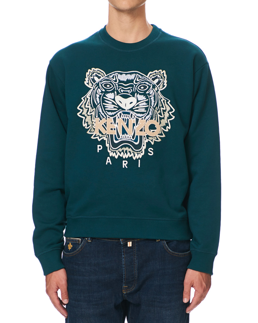 Heren | Truien | KENZO | Icon Tiger Crew Neck Sweatshirt Green