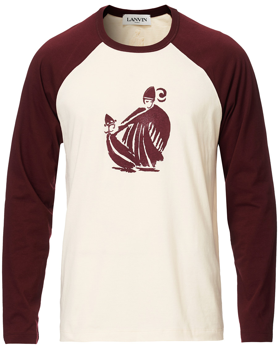 Heren | T-shirts | Lanvin | Long Sleeve Logo Tee Garnet