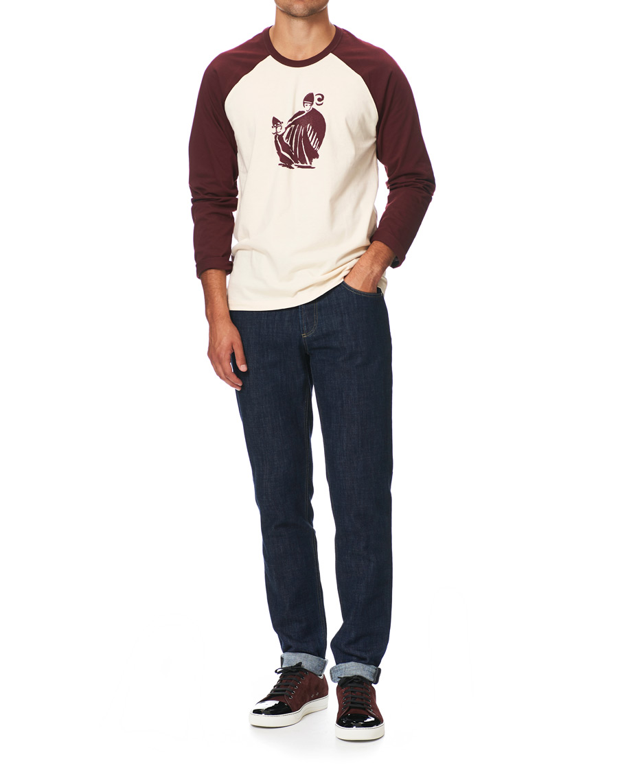 Heren | T-shirts | Lanvin | Long Sleeve Logo Tee Garnet