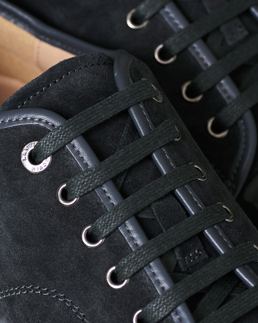 Heren | Lanvin Patent Captoe Sneaker Grey Suede | Lanvin | Patent Captoe Sneaker Grey Suede