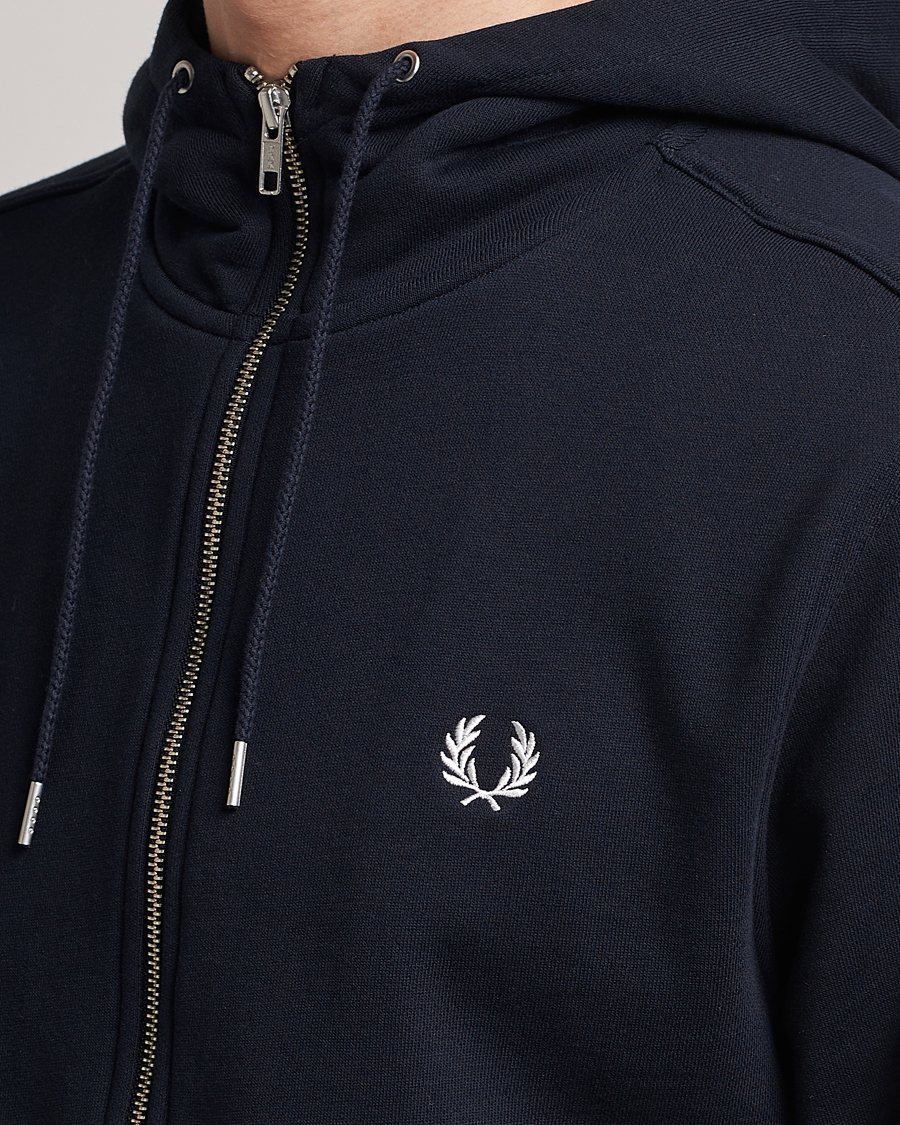 Heren | Truien | Fred Perry | Full Zip Hooded Sweatshirt Navy
