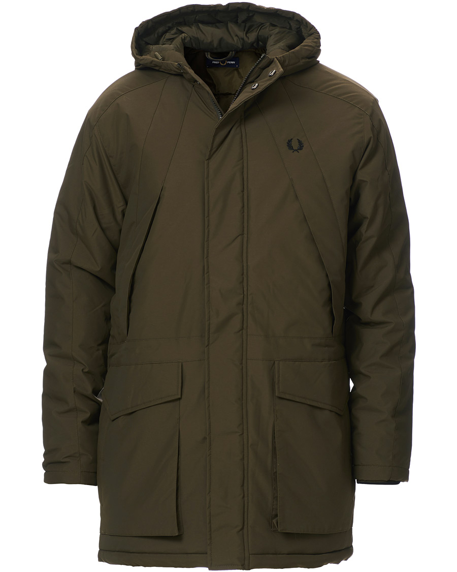Heren | Jassen | Fred Perry | Padded Zip Parka Green