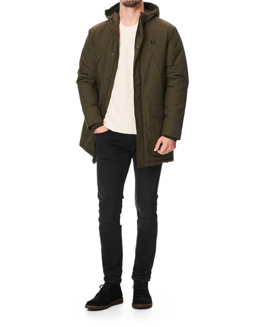 Heren | Jassen | Fred Perry | Padded Zip Parka Green