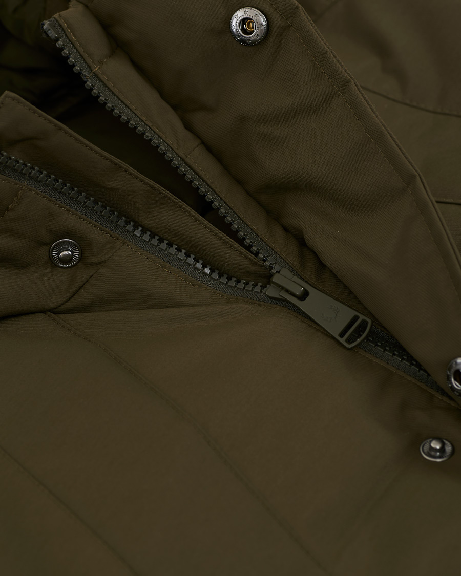 Heren | Jassen | Fred Perry | Padded Zip Parka Green
