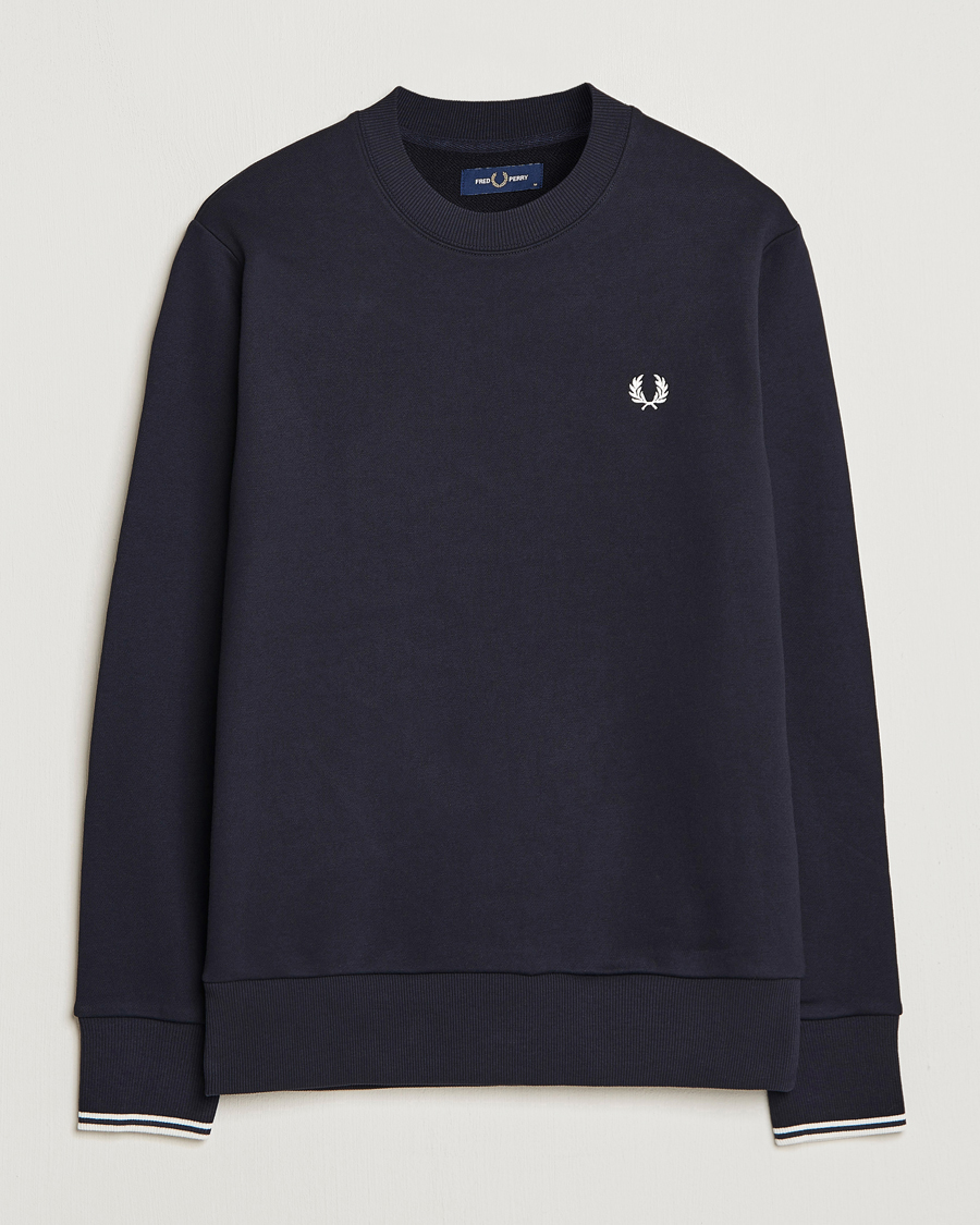 Heren | Truien | Fred Perry | Crew Neck Sweatshirt Navy