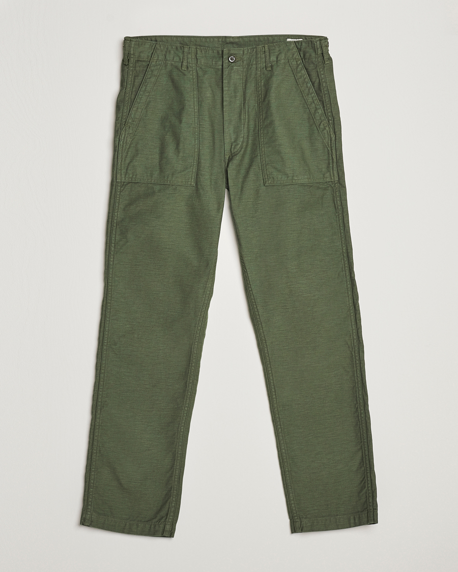 Heren | orSlow | orSlow | Slim Fit Original Sateen Fatigue Pants Green