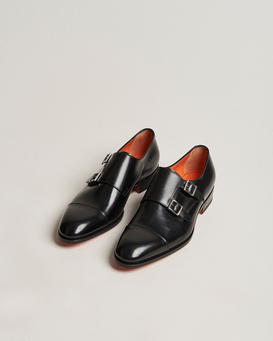 Heren | Italian Department | Santoni | Blake Double Monk  Black Calf