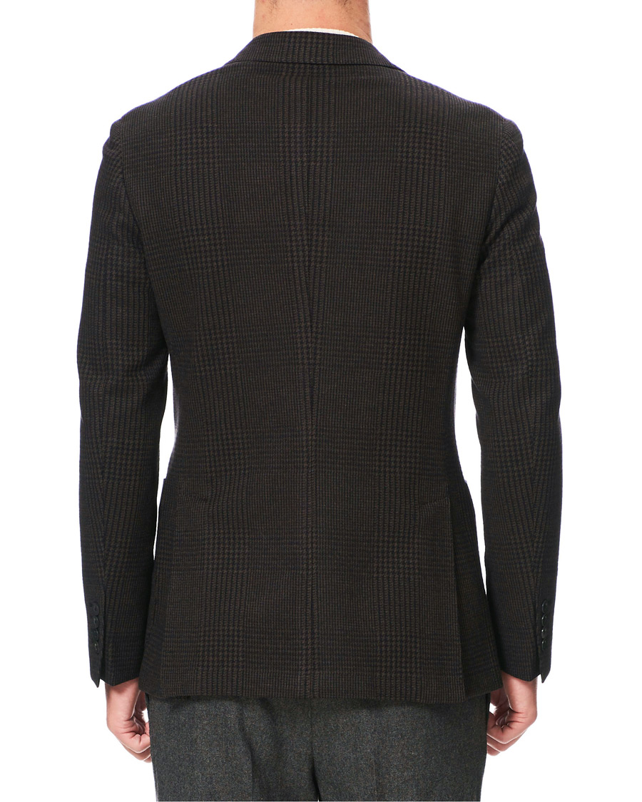 Heren | Blazers | The Gigi | Degas Wool Blend Check Blazer Dark Brown