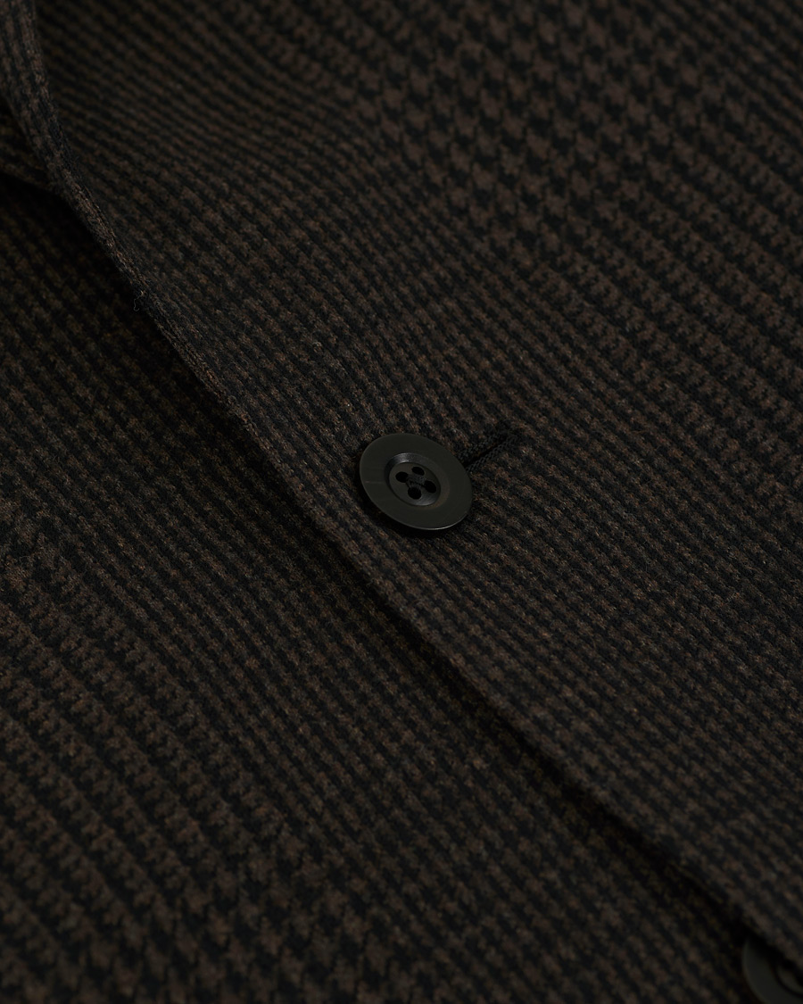 Heren | Blazers | The Gigi | Degas Wool Blend Check Blazer Dark Brown