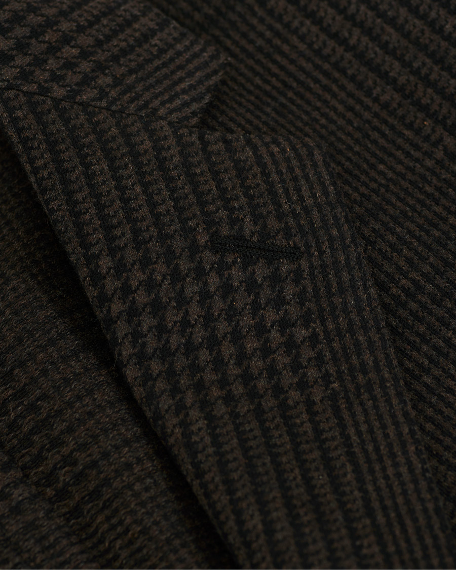 Heren | Blazers | The Gigi | Degas Wool Blend Check Blazer Dark Brown