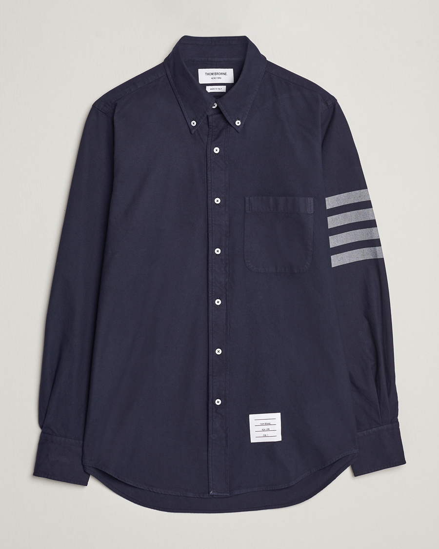 Heren | Overhemden | Thom Browne | 4 Bar Flannel Shirt Navy