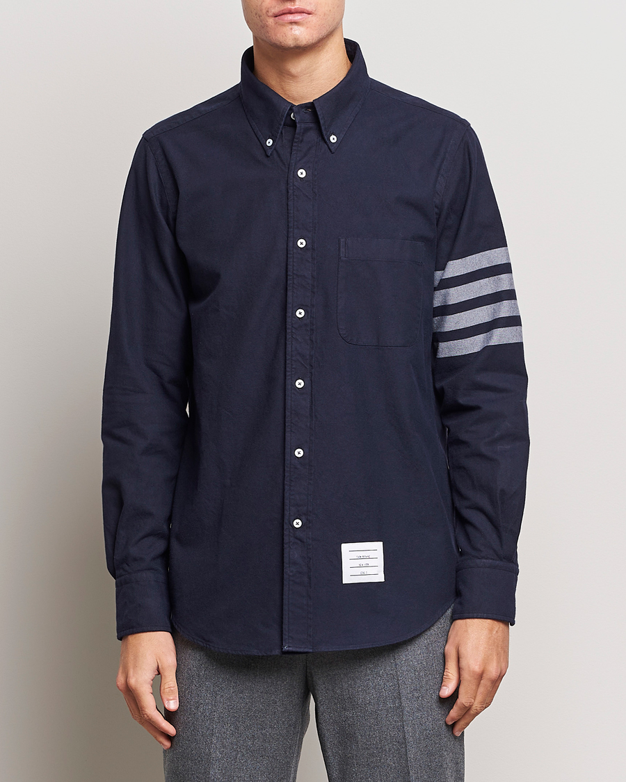 Heren | Afdelingen | Thom Browne | 4 Bar Flannel Shirt Navy