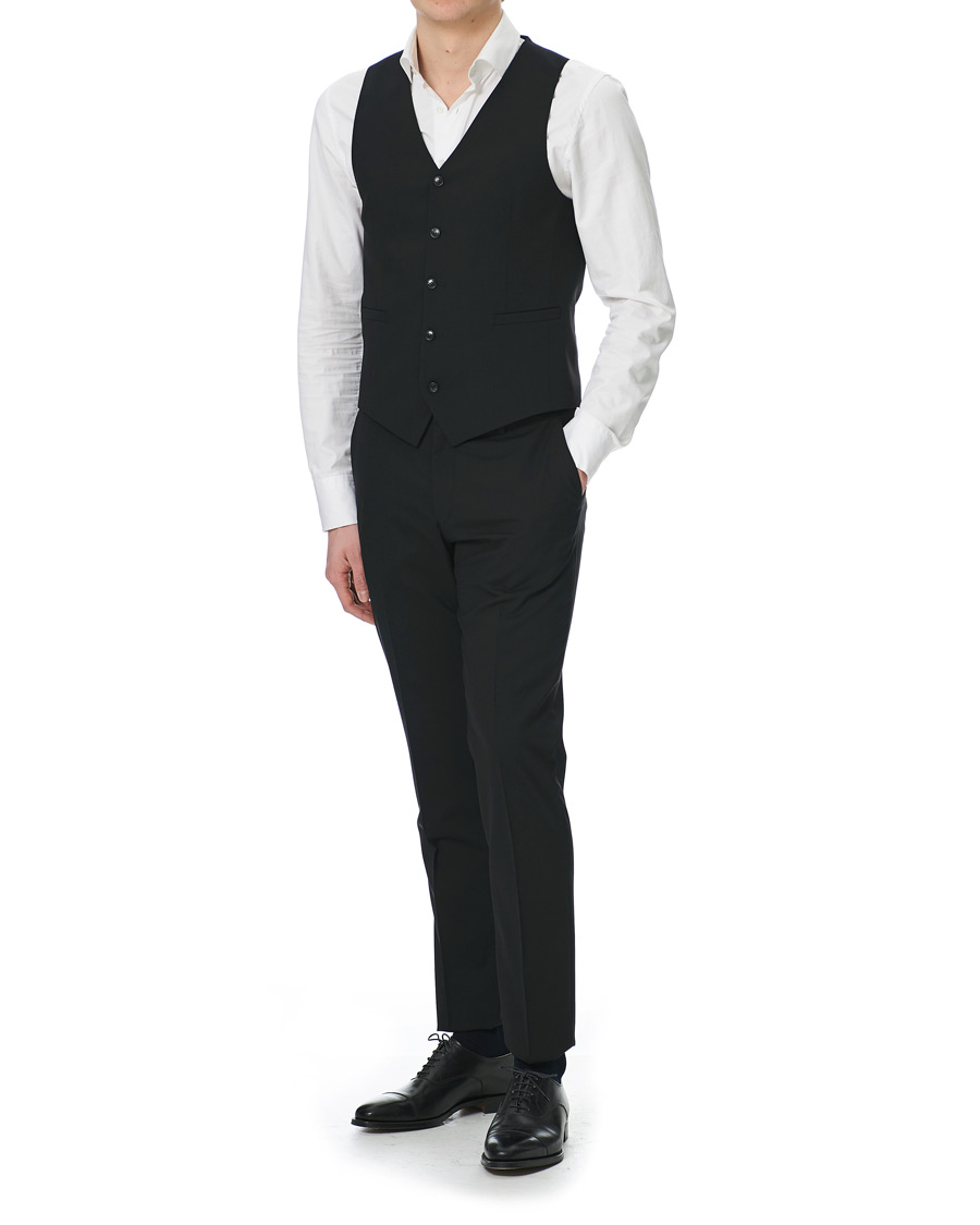 Heren | Blazers | Tiger of Sweden | Litt Wool Waistcoat Black