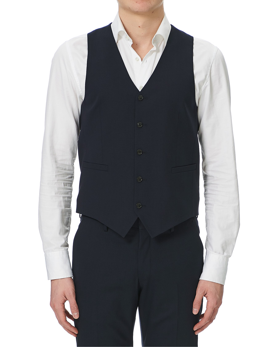 Heren | Blazers | Tiger of Sweden | Litt Wool Waistcoat Navy