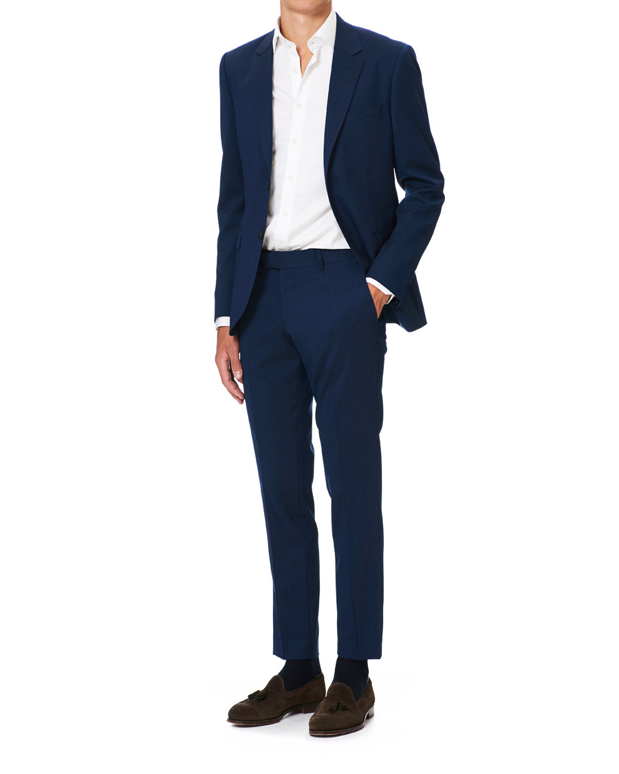 Heren | Broeken | Tiger of Sweden | Tordon Wool Suit Trousers Blue