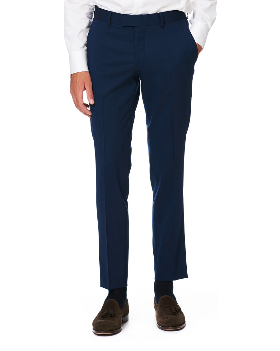 Heren | Broeken | Tiger of Sweden | Tordon Wool Suit Trousers Blue