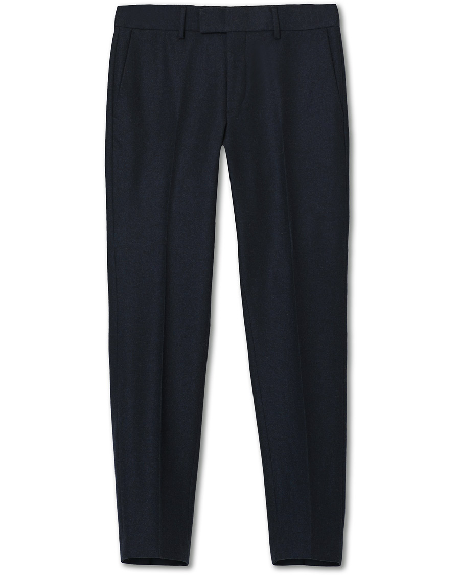 Heren | Broeken | Tiger of Sweden | Tordon Flannel Trousers Navy