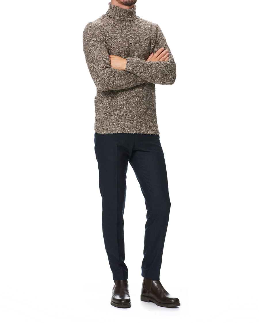 Heren | Broeken | Tiger of Sweden | Tordon Flannel Trousers Navy