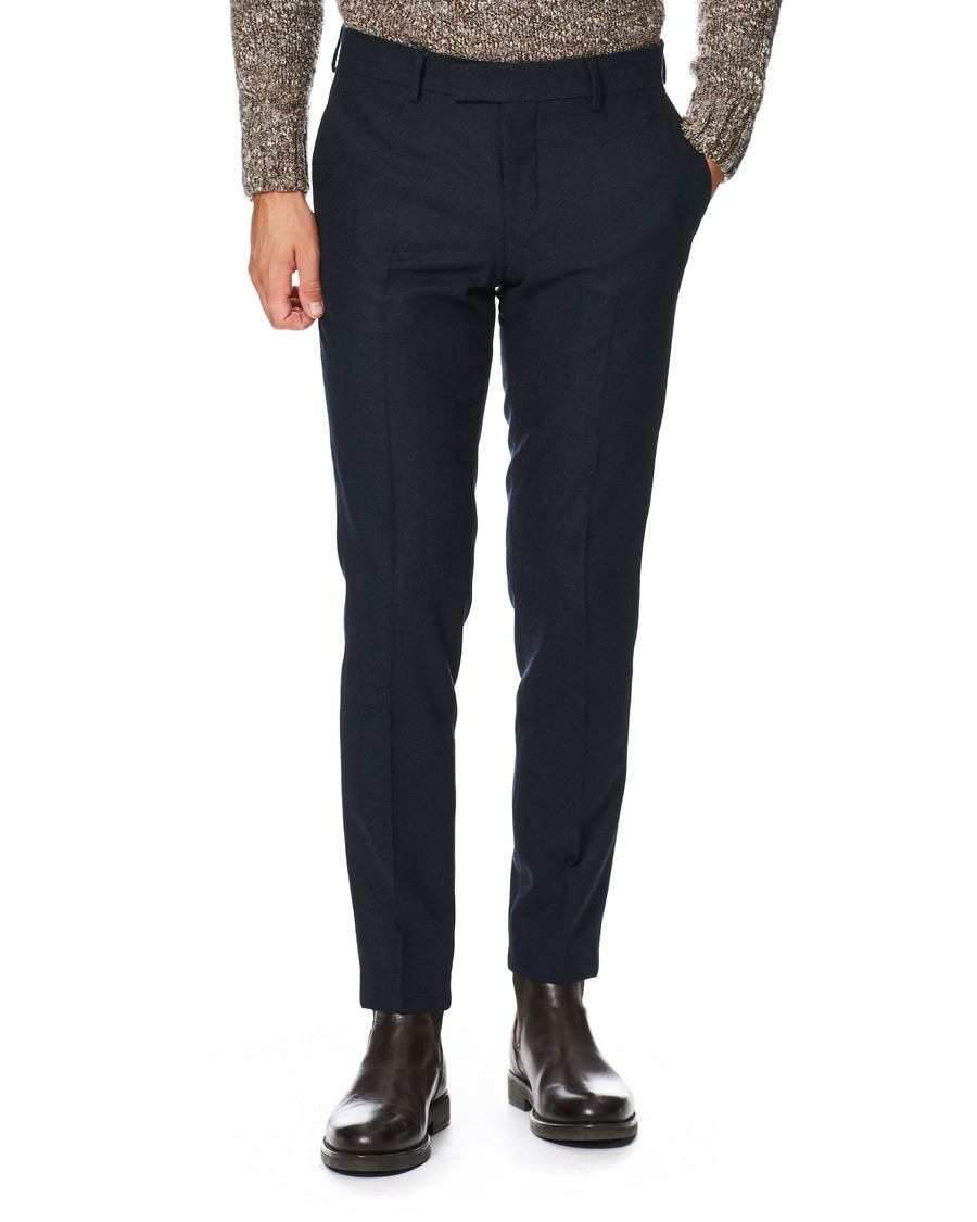 Heren | Broeken | Tiger of Sweden | Tordon Flannel Trousers Navy