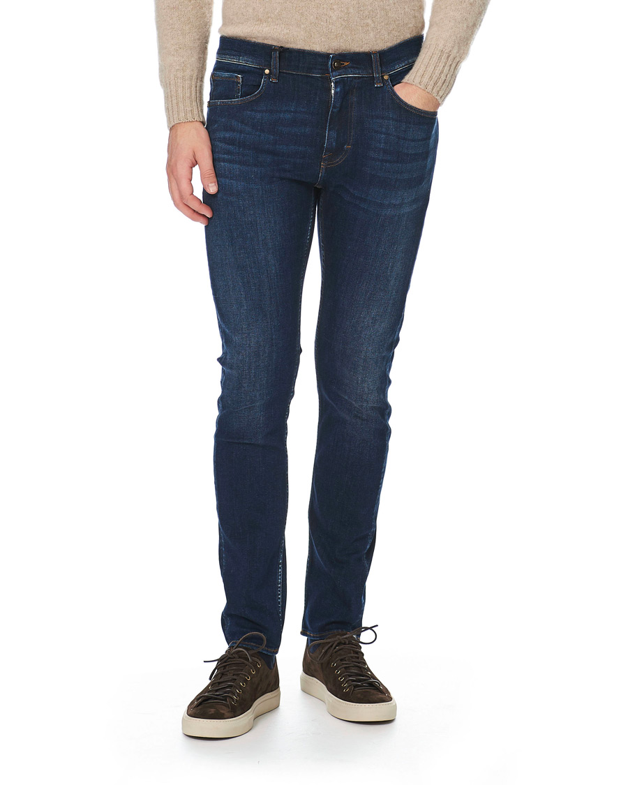 Heren | Jeans | Tiger of Sweden Jeans | Leon Gardy Superstretch Jeans Royal Blue