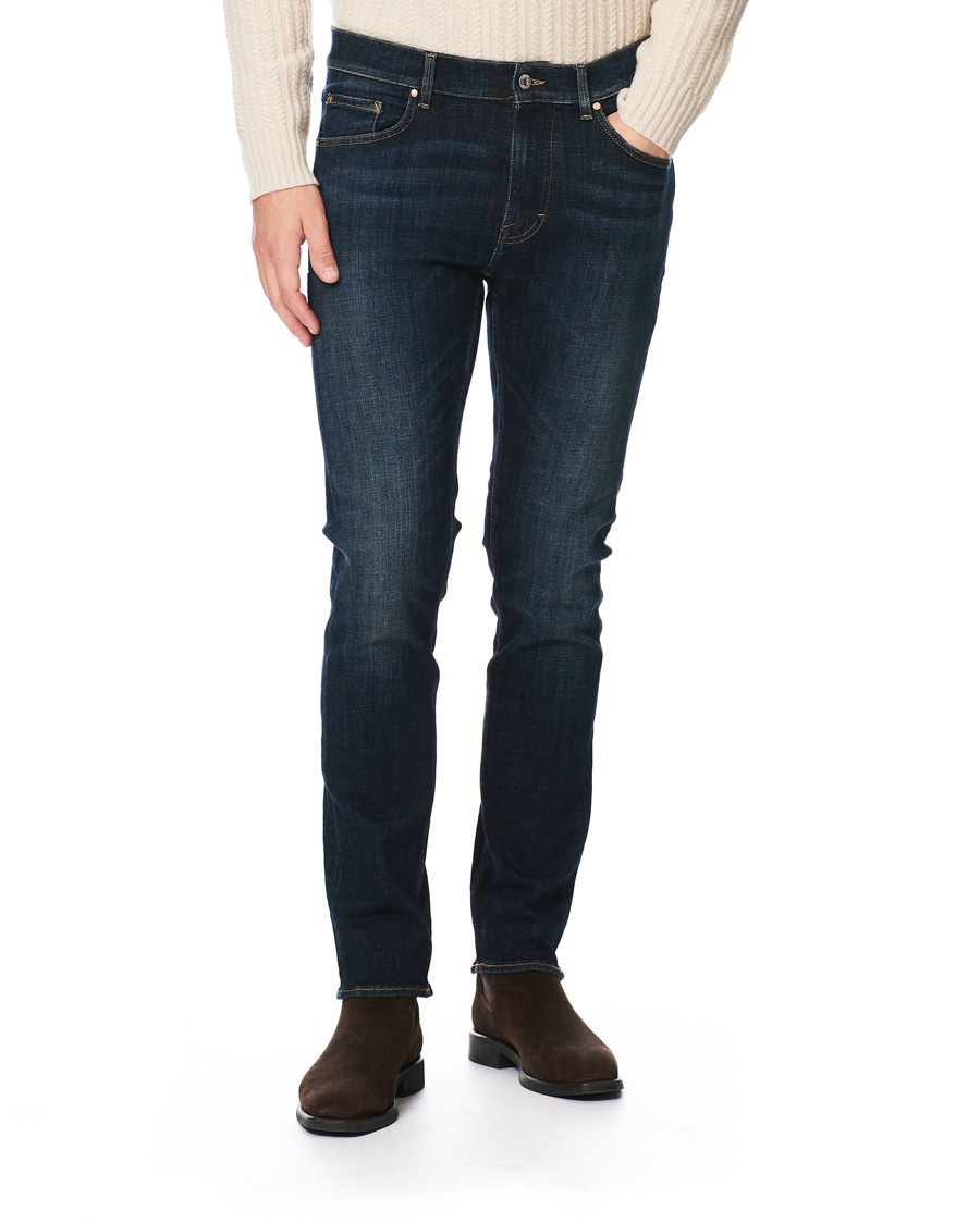 Heren | Jeans | Tiger of Sweden Jeans | Leon Matcheses Superstretch Jeans Royal Blue
