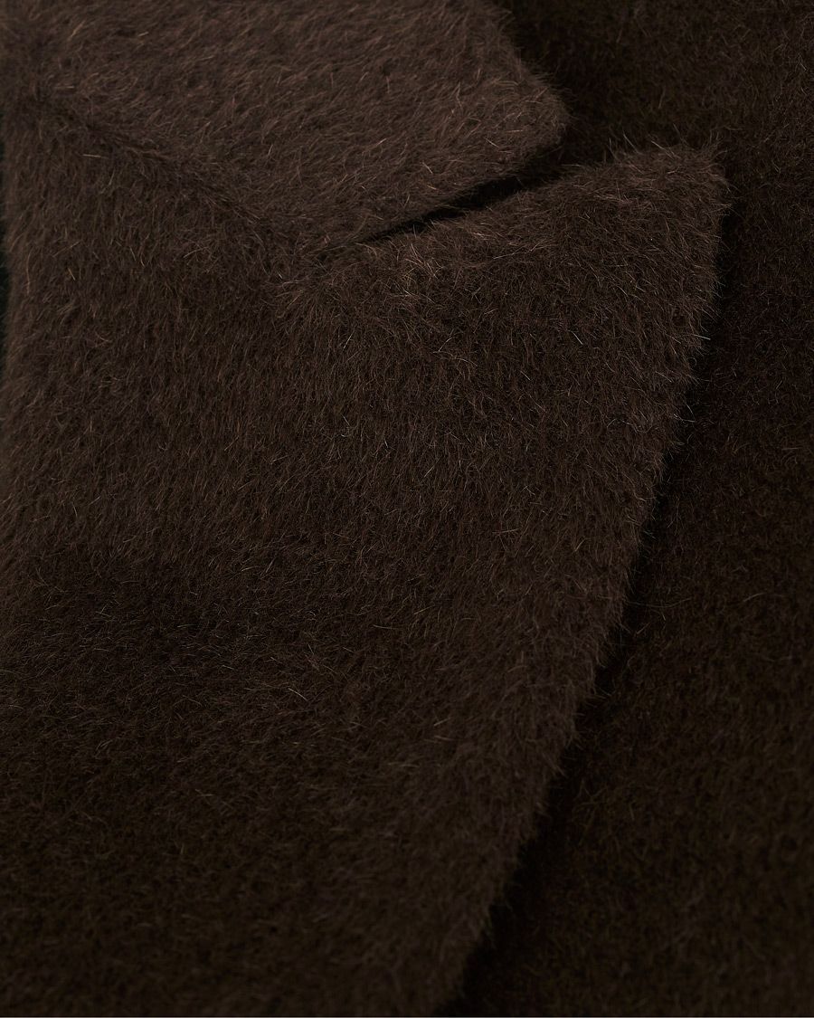 Heren | Jassen | Oscar Jacobson | Saul Delux Llama Wool Double Breasted Coat Brown