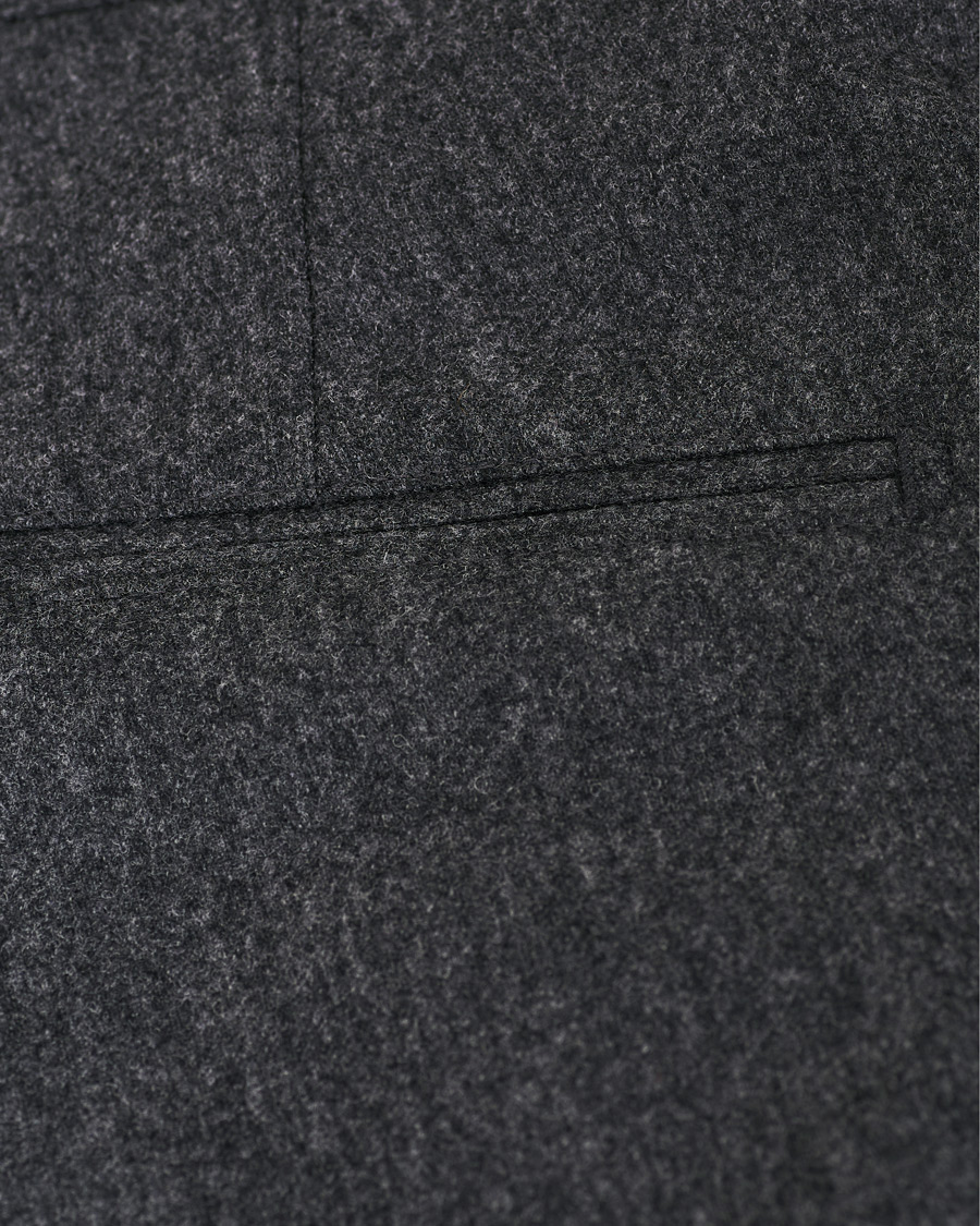 Heren | Broeken | Oscar Jacobson | Dean Turn Up Flannel Trousers Grey