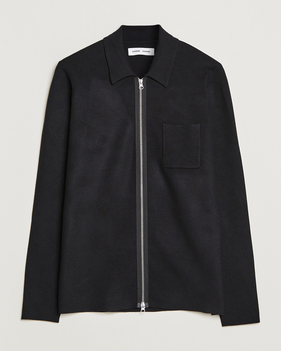 Heren | Truien | Samsøe Samsøe | Guna Full Zip Black