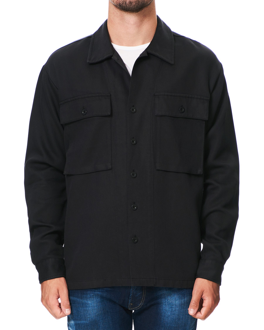 Heren | Overhemden | Samsøe Samsøe | Samsøe & Samsøe Vega Lyocell/Cotton Overshirt Black