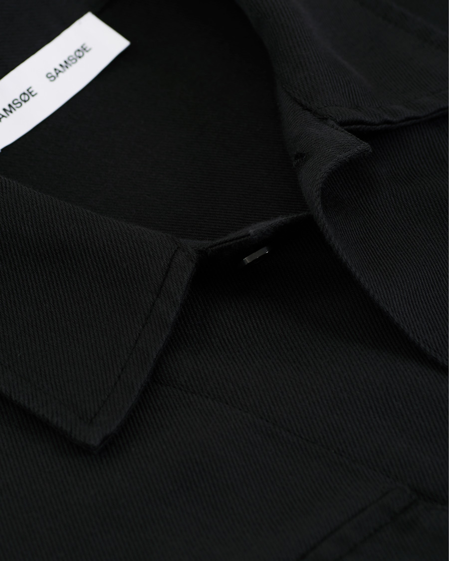 Heren | Overhemden | Samsøe Samsøe | Samsøe & Samsøe Vega Lyocell/Cotton Overshirt Black