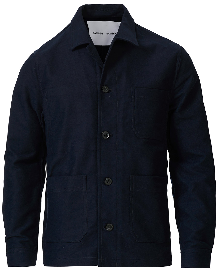 Heren | Overhemden | Samsøe Samsøe | Samsøe & Samsøe Cotton Worker Jacket Sky Captain