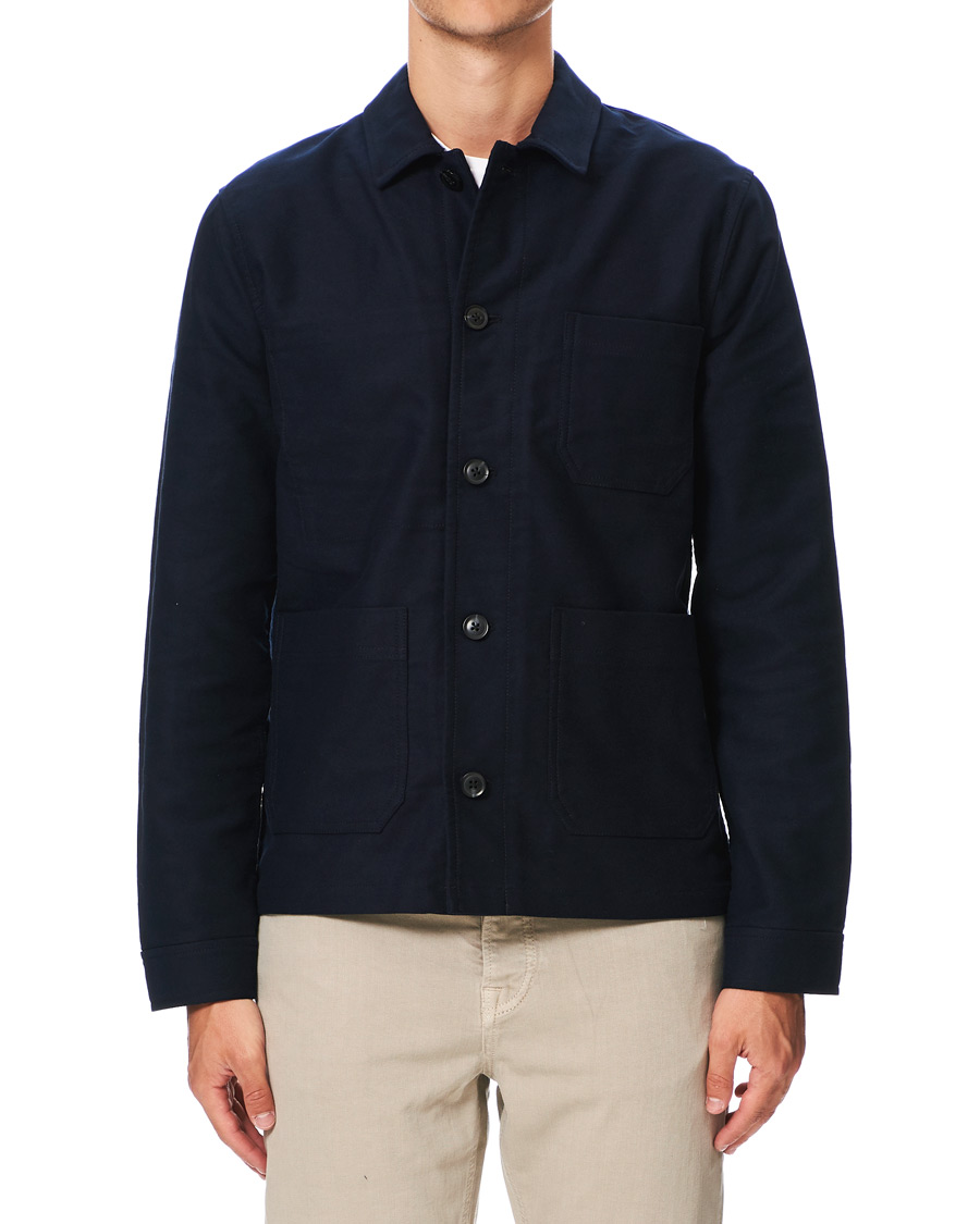 Heren | Overhemden | Samsøe Samsøe | Samsøe & Samsøe Cotton Worker Jacket Sky Captain