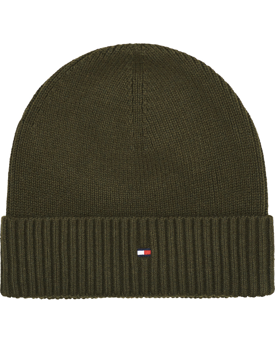 Heren | Tommy Hilfiger Pima Cotton Beanie Green | Tommy Hilfiger | Pima Cotton Beanie Green
