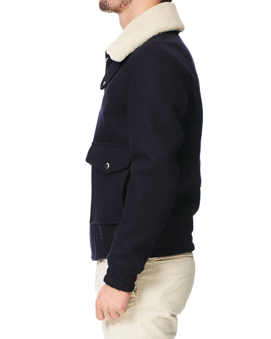 Heren | Jassen | Tommy Hilfiger | Shearling Collar Flight Jacket Desert Sky