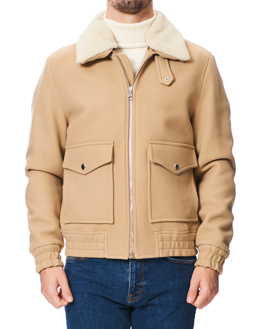 Heren | Jassen | Tommy Hilfiger | Shearling Collar Flight Jacket Classic Camel
